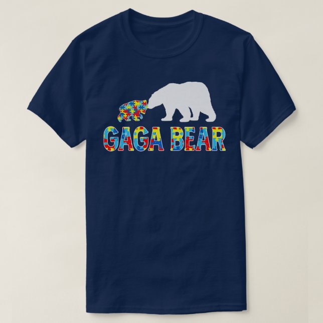 Autism Awareness Gaga Bear Support Autistic Premiu T-Shirt (Design vorne)
