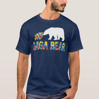 Autism Awareness Gaga Bear Support Autistic Premiu T-Shirt