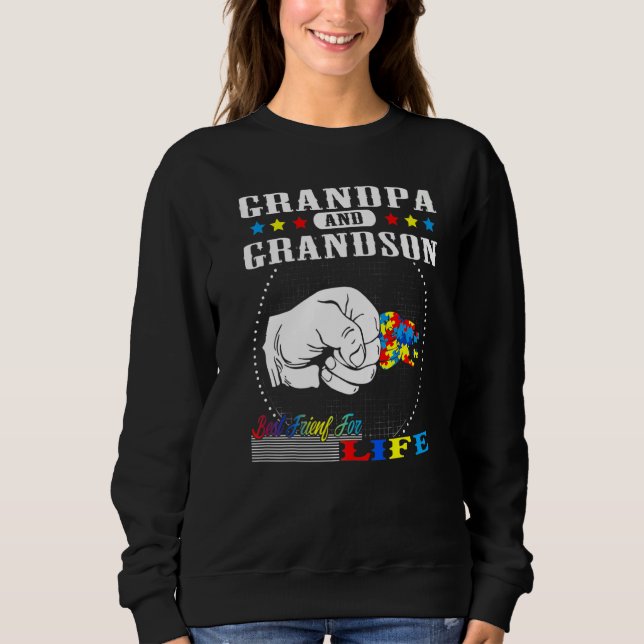 Autism Awareness Grandpa Grandson Best Friend for  Sweatshirt (Vorderseite)