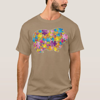 Autism Awareness Guinea pig Animals Puzzle for Men T-Shirt