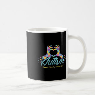 Autism Awareness Heart Puzzle Autistic Ribbon Spec Kaffeetasse