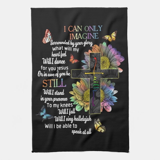 Autism Awareness I Can Only Imagine Jesus Faith Geschirrtuch (Vertikal)