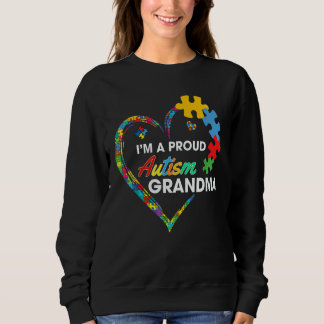 Autism Awareness  I m A Proud Grandma Love Puzzle  Sweatshirt