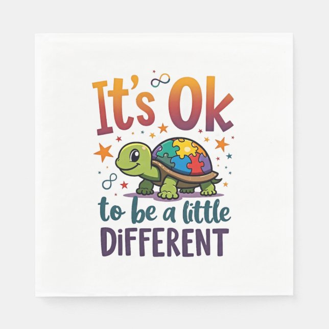 Autism Awareness It's Ok To Be A Little Different  Serviette (Vorderseite)