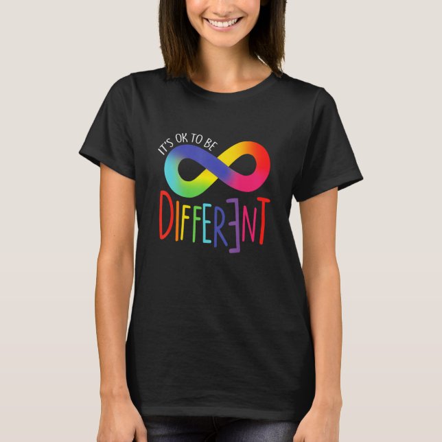 Autism Awareness Its Ok To Be Different Acceptance T-Shirt (Vorderseite)