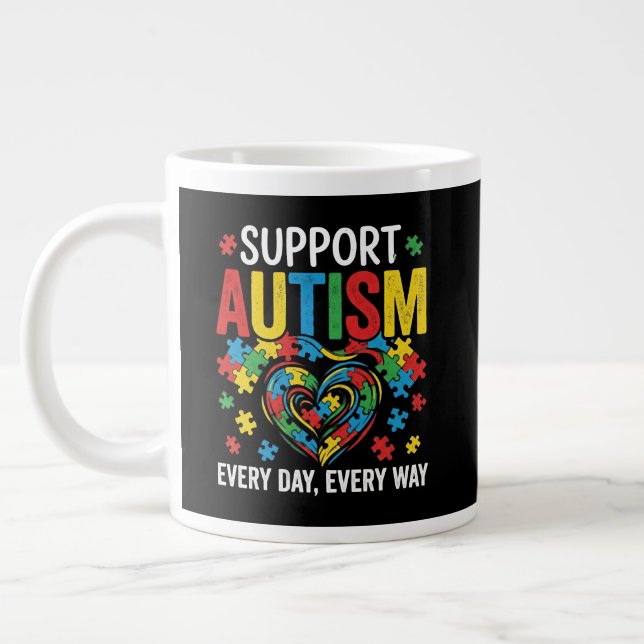 Autism awareness Jumbo-Tasse (Links)