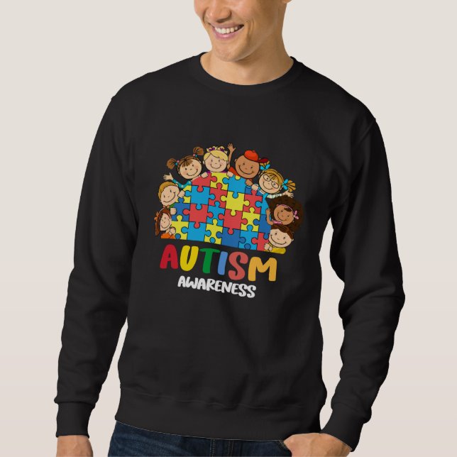 Autism Awareness  Kids Women Be Kind Autism Awaren Sweatshirt (Vorderseite)