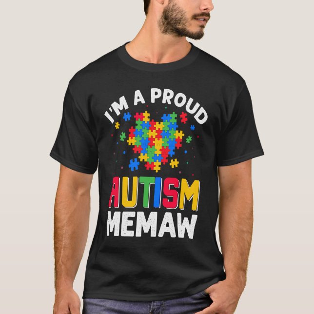 Autism Awareness Matching Family I'm a Proud Autis T-Shirt (Vorderseite)