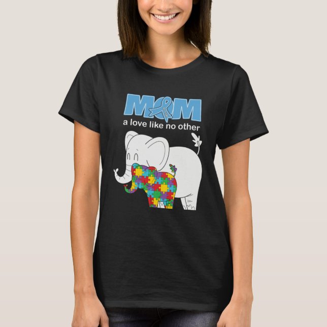 Autism Awareness Mom Love Proud Autistic Son Daugh T-Shirt (Vorderseite)