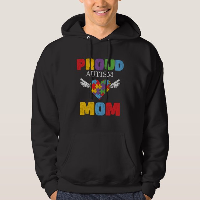 Autism Awareness Mom Proud Autistic Son Daughter M Hoodie (Vorderseite)