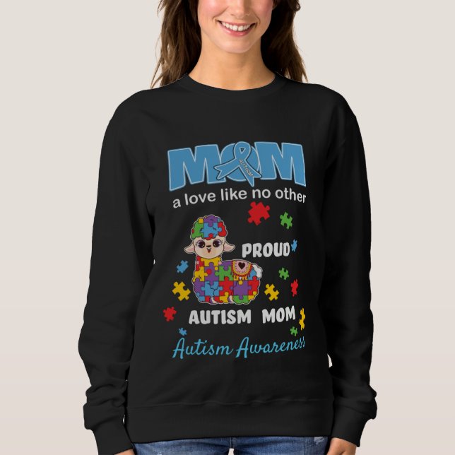 Autism Awareness Mom Proud Autistic Son Daughter M Sweatshirt (Vorderseite)
