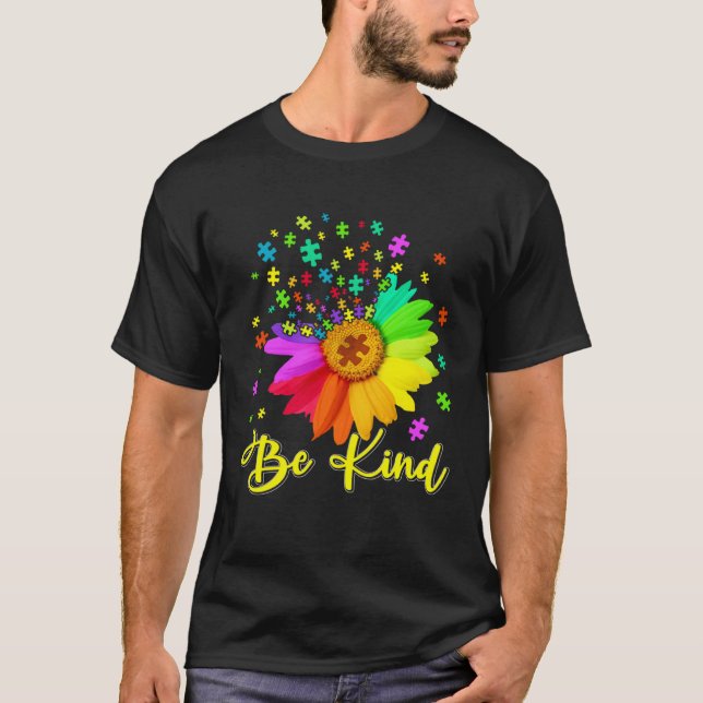 Autism Awareness Month Be Kind Cute Men Women Kids T-Shirt (Vorderseite)