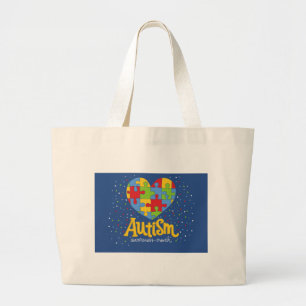 autism awareness month jumbo stoffbeutel