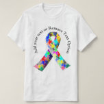Autism Awareness Month  T-Shirt<br><div class="desc">* April is Autism Awareness Month * Tee shirts are available in several sizes for men, women and kids, too! * Personalize the front and backside of this shirt. * * Add your text message, choose font style and color. * Text is optional and can be moved, resized or removed....</div>
