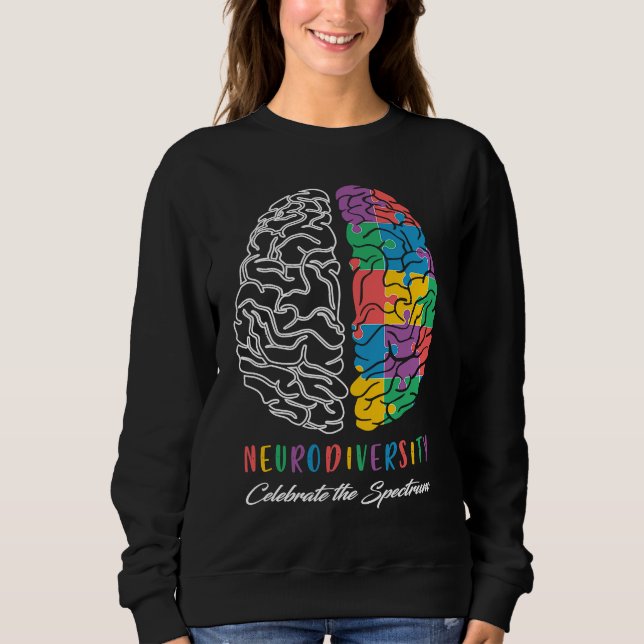 Autism Awareness Neurodiversity Celebrate The Spec Sweatshirt (Vorderseite)