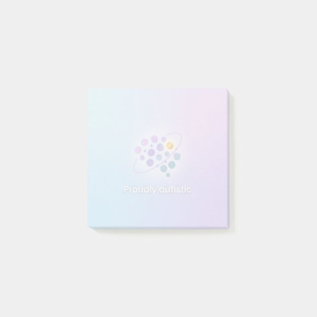Autism Awareness Office School | Proudly Autistic  Post-it Klebezettel (Vorderseite)