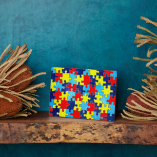 Autism Awareness-Puzzle by Shirley Taylor Fotoplatte