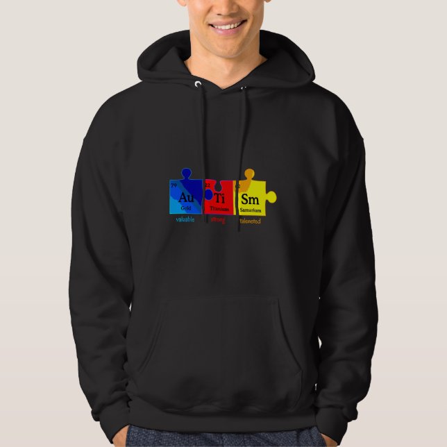 Autism Awareness Puzzle Chemical Element Hoodie (Vorderseite)