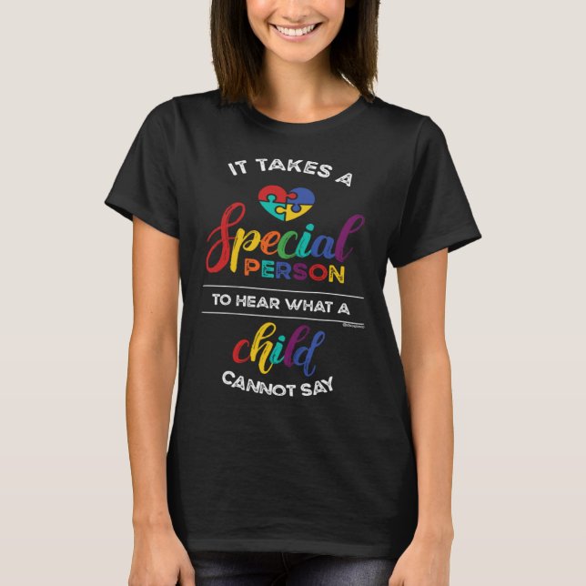Autism Awareness Puzzle It Takes a Special Person  T-Shirt (Vorderseite)
