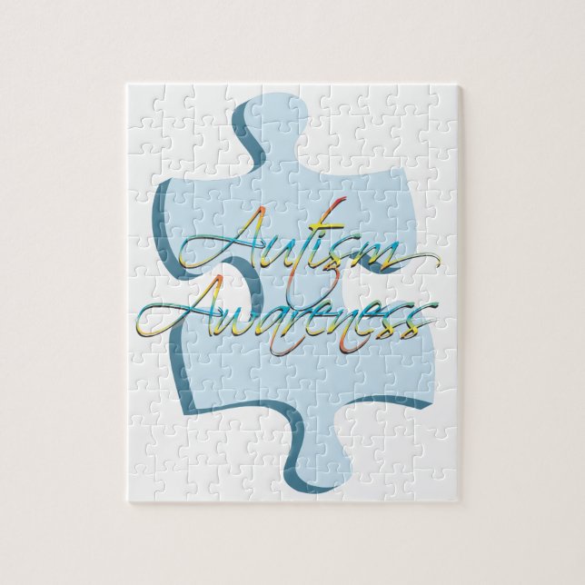 Autism Awareness Puzzle Piece Puzzle (Vertikal)