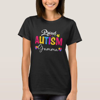 Autism Awareness Puzzle Ribbon  Proud Autism Gamma T-Shirt