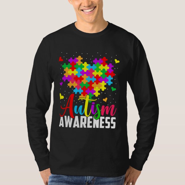 Autism Awareness Puzzle Tie Dye Support Love Boys  T-Shirt (Vorderseite)