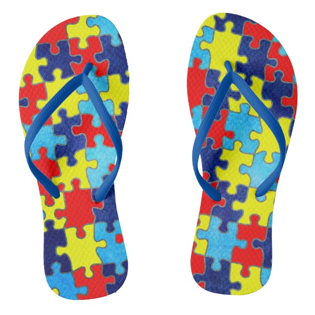 Autism Awareness-Puzzle von Shirley Taylor Flip Flops (Fußbett)