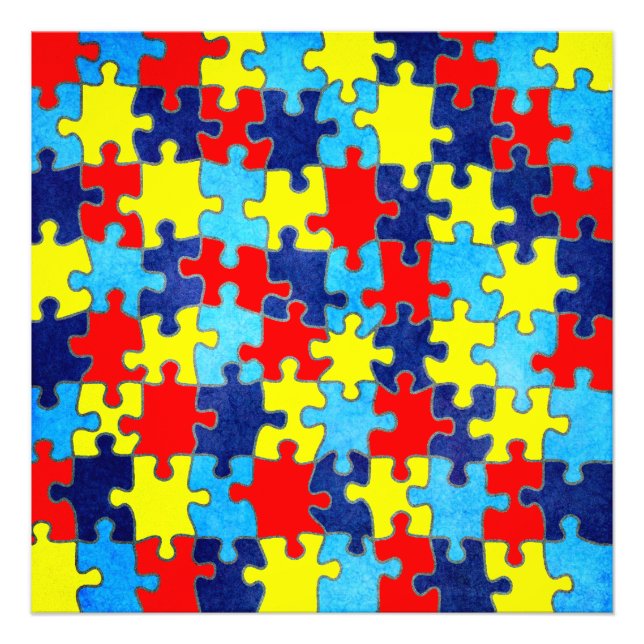 Autism Awareness-Puzzle von Shirley Taylor Fotodruck (Vorne)