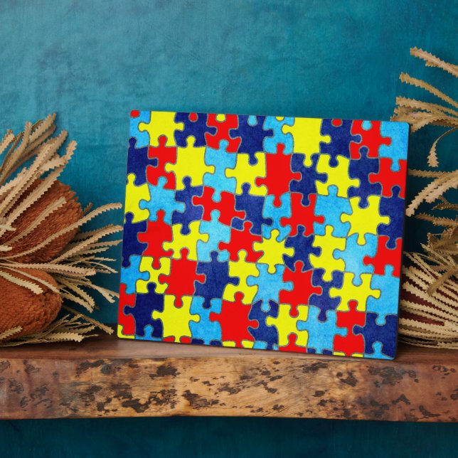 Autism Awareness-Puzzle von Shirley Taylor Fotoplatte (Seite)