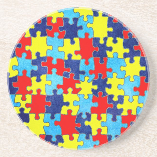 Autism Awareness-Puzzle von Shirley Taylor Getränkeuntersetzer (Vorne)