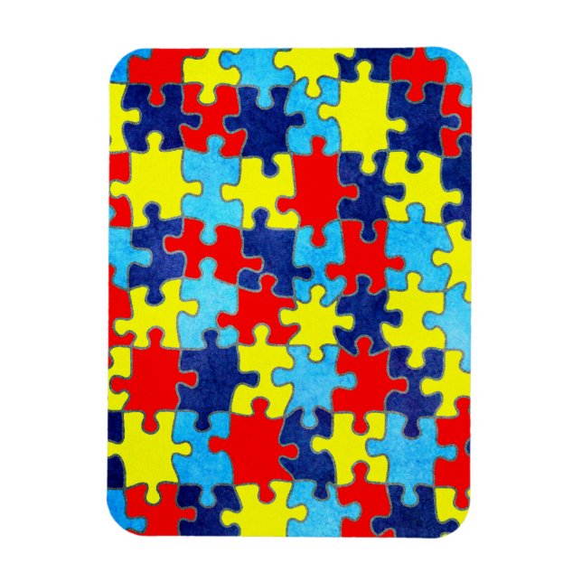Autism Awareness-Puzzle von Shirley Taylor Magnet (Vertikal)