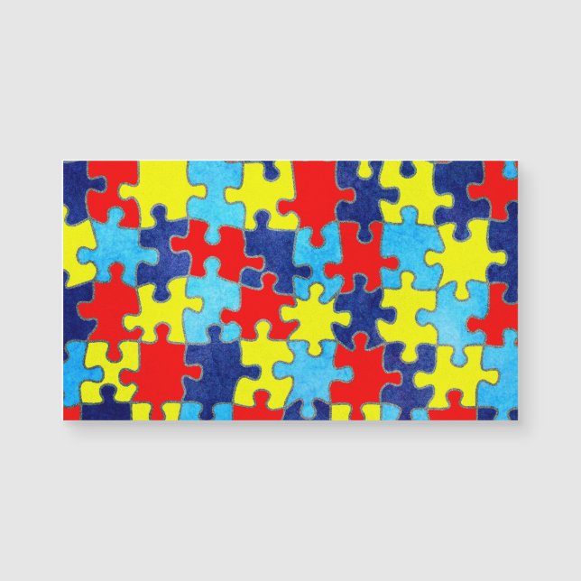 Autism Awareness-Puzzle von Shirley Taylor Magnetkarte (Vorderseite)