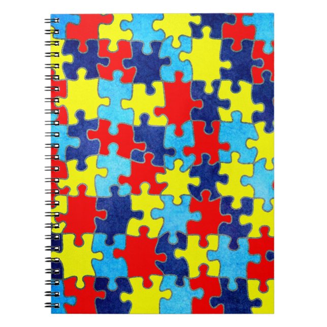 Autism Awareness-Puzzle von Shirley Taylor Notizblock (Vorderseite)