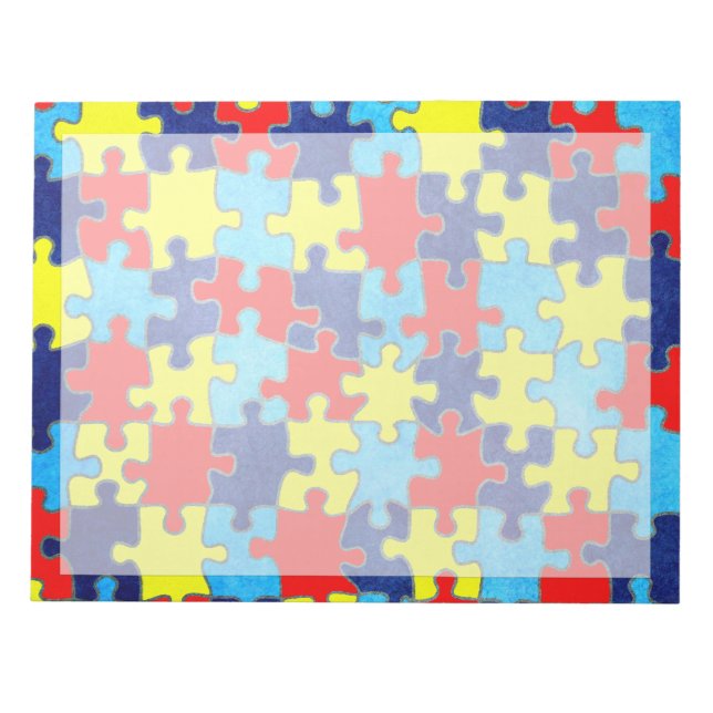 Autism Awareness-Puzzle von Shirley Taylor Notizblock (Vorderseite)