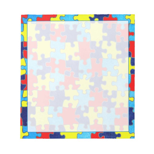 Autism Awareness-Puzzle von Shirley Taylor Notizblock (Vorderseite)