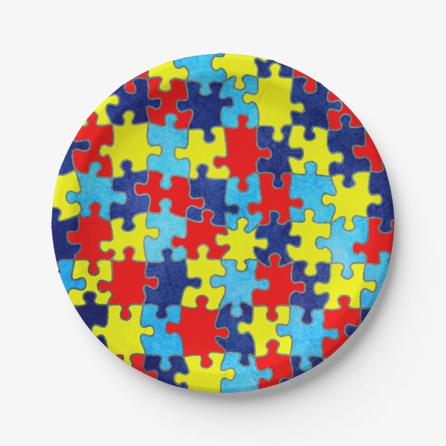 Autism Awareness-Puzzle von Shirley Taylor Pappteller (Vorderseite)