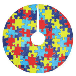 Autism Awareness-Puzzle von Shirley Taylor Polyester Weihnachtsbaumdecke