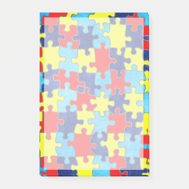 Autism Awareness-Puzzle von Shirley Taylor Post-it Klebezettel (Vorderseite)