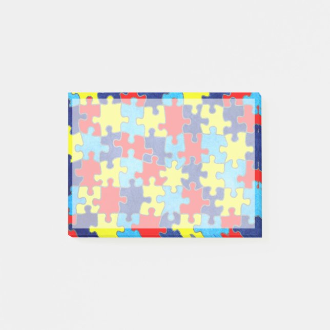 Autism Awareness-Puzzle von Shirley Taylor Post-it Klebezettel (Vorderseite)