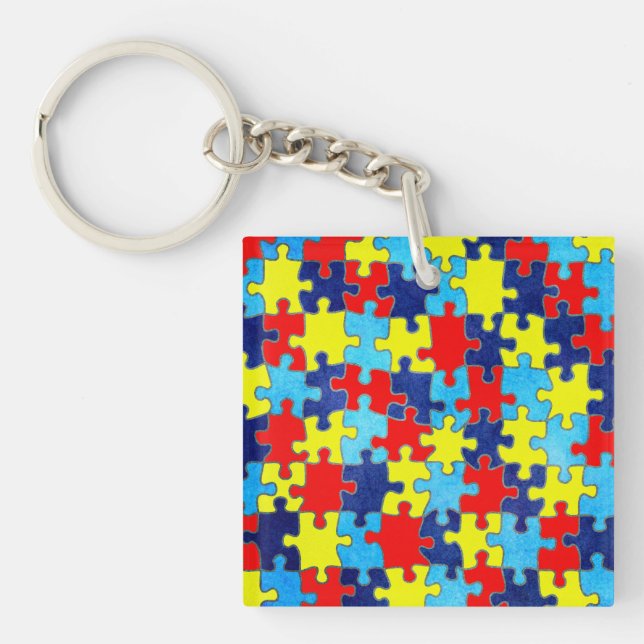 Autism Awareness-Puzzle von Shirley Taylor Schlüsselanhänger (Vorderseite)