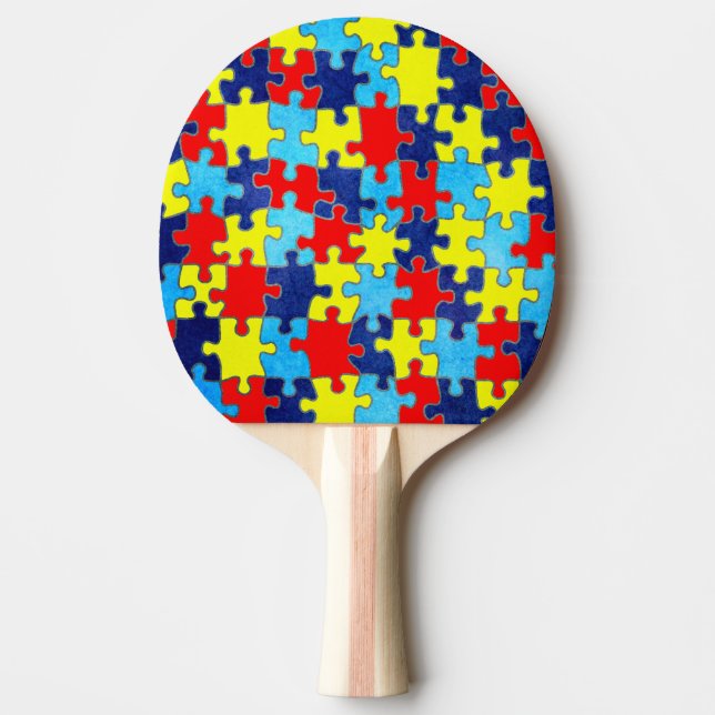 Autism Awareness-Puzzle von Shirley Taylor Tischtennis Schläger (Vorderseite)