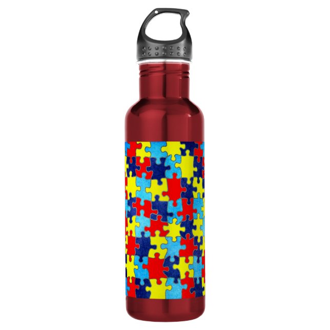 Autism Awareness-Puzzle von Shirley Taylor Trinkflasche (Vorderseite)