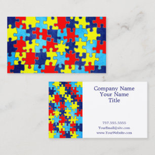 Autism Awareness-Puzzle von Shirley Taylor Visitenkarte