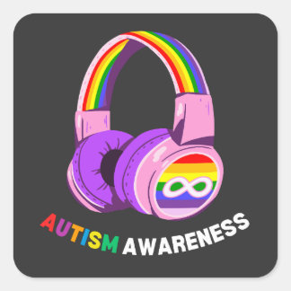 Autism Awareness Quadratischer Aufkleber