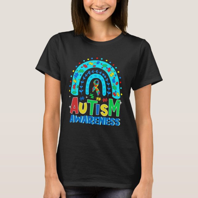 Autism Awareness  Rainbow Puzzle Autism Awareness  T-Shirt (Vorderseite)