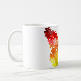 Autism Awareness Rainbow Puzzle Butterfly Tasse