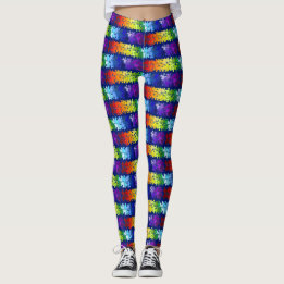Autism Awareness Rainbow Puzzle Design Leggings