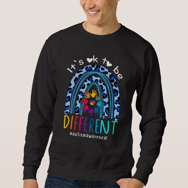 Autism Awareness Rainbow Women Kid Its Ok To Be Di Sweatshirt (Vorderseite)