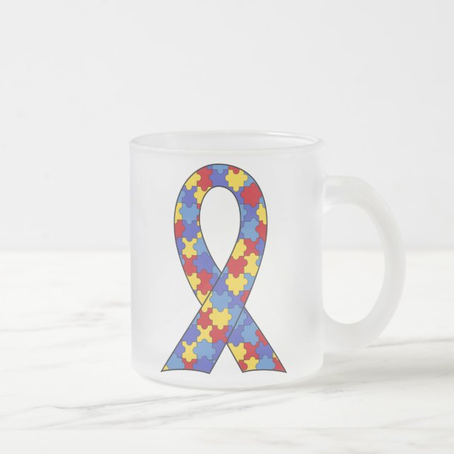 Autism Awareness  Ribbon Mattglastasse (Rechts)