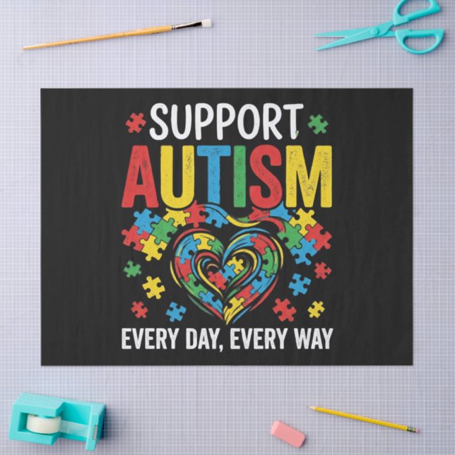 Autism awareness seidenpapier (Basteln)